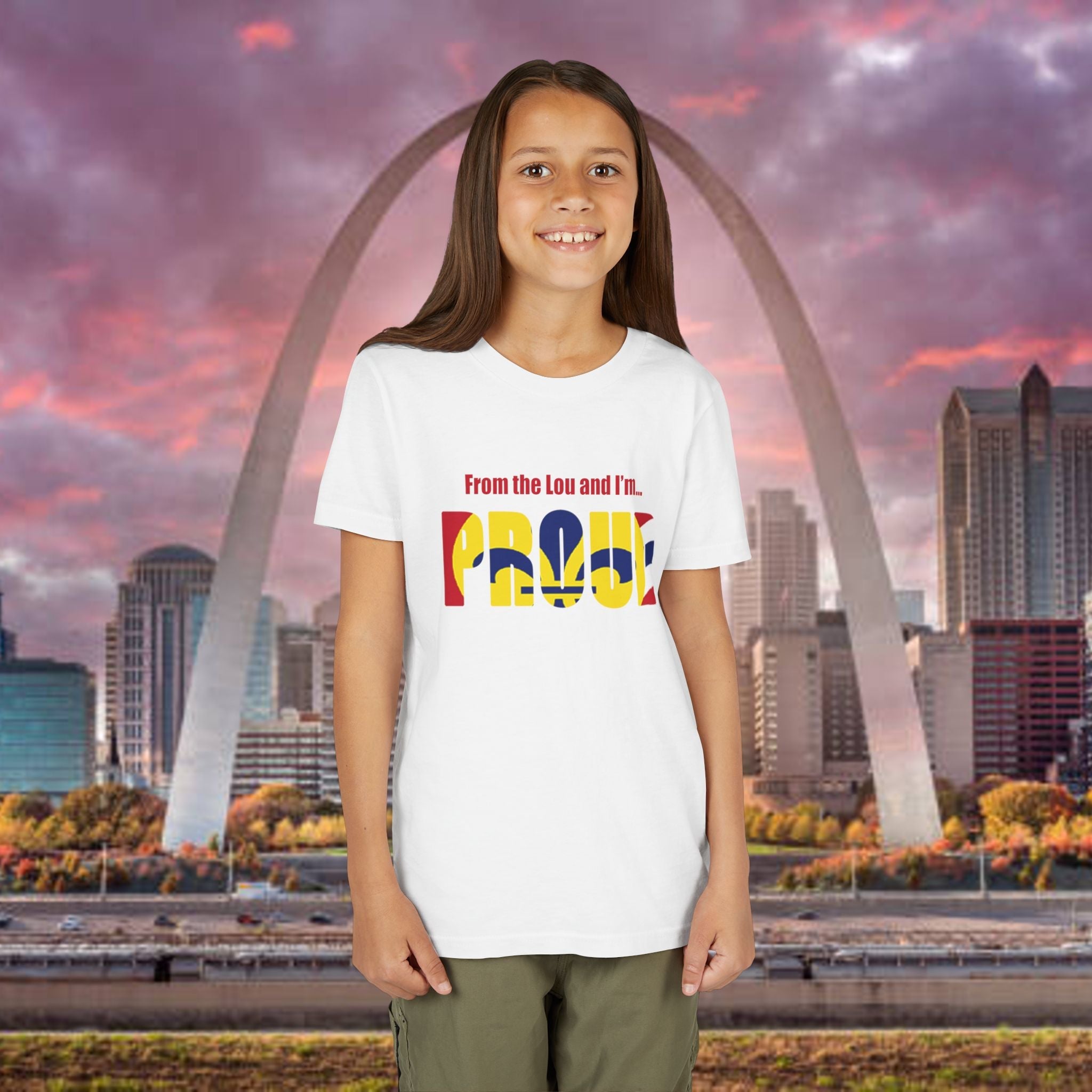"From the Lou and I'm... Proud" St. Louis Flag Kids Shirt - 314 Originals