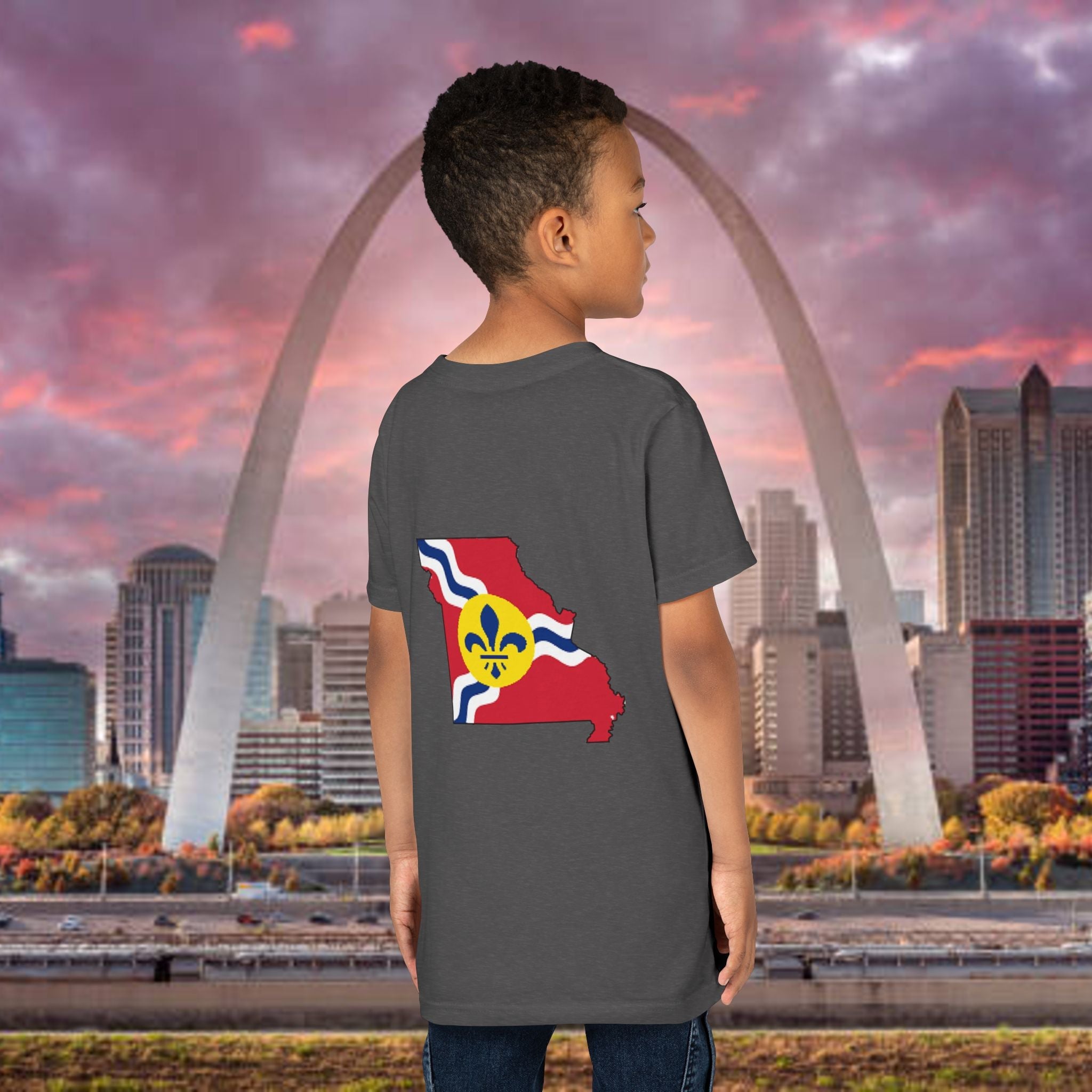 "From the Lou and I'm... Proud" St. Louis Flag Kids Shirt - 314 Originals