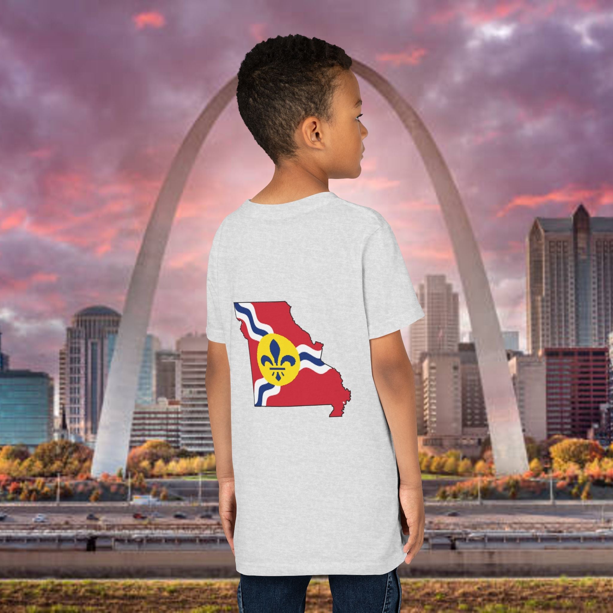 "From the Lou and I'm... Proud" St. Louis Flag Kids Shirt - 314 Originals