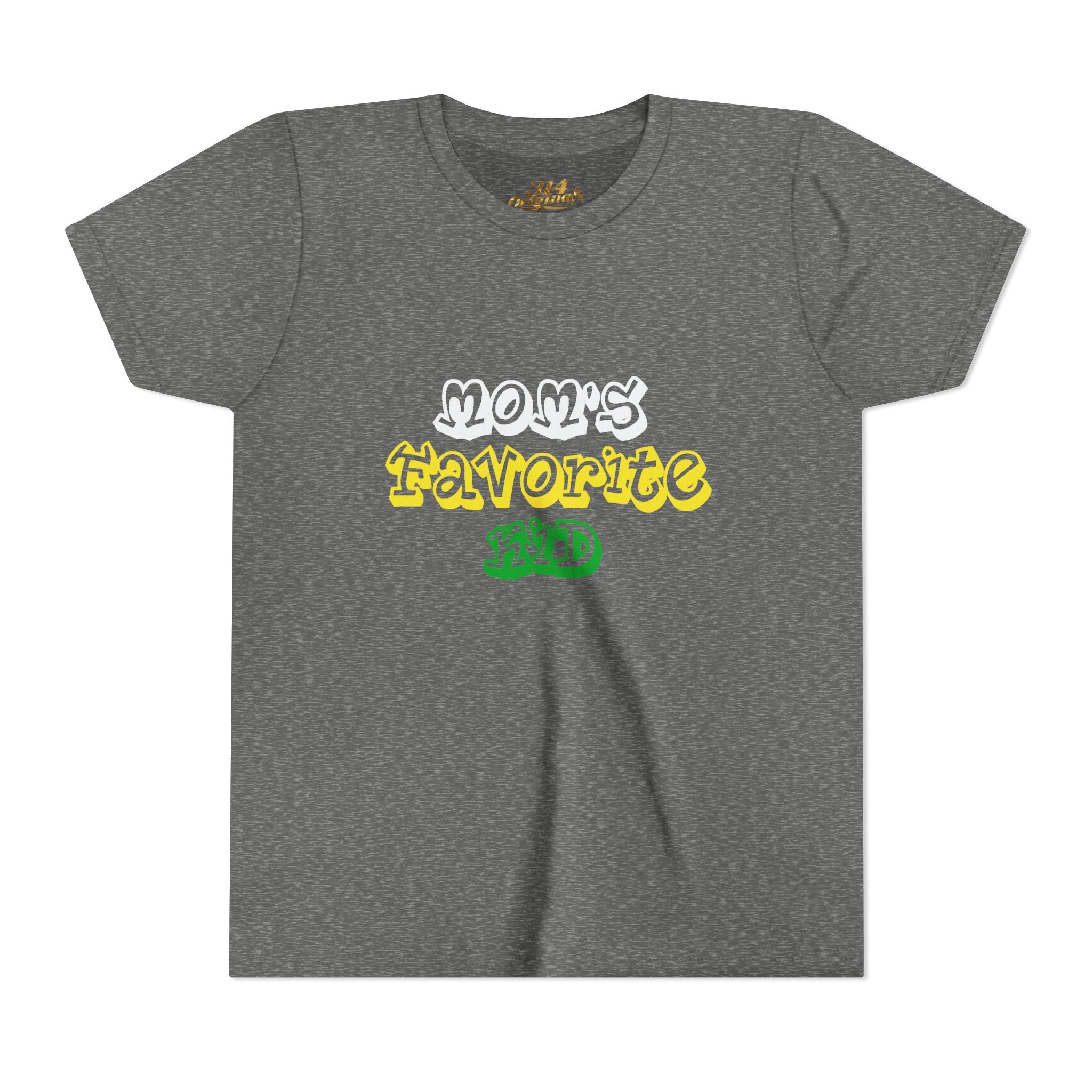 Girl's "Favorite Kid" Retro Yellow & Green Graphic T-Shirt - 314 Originals