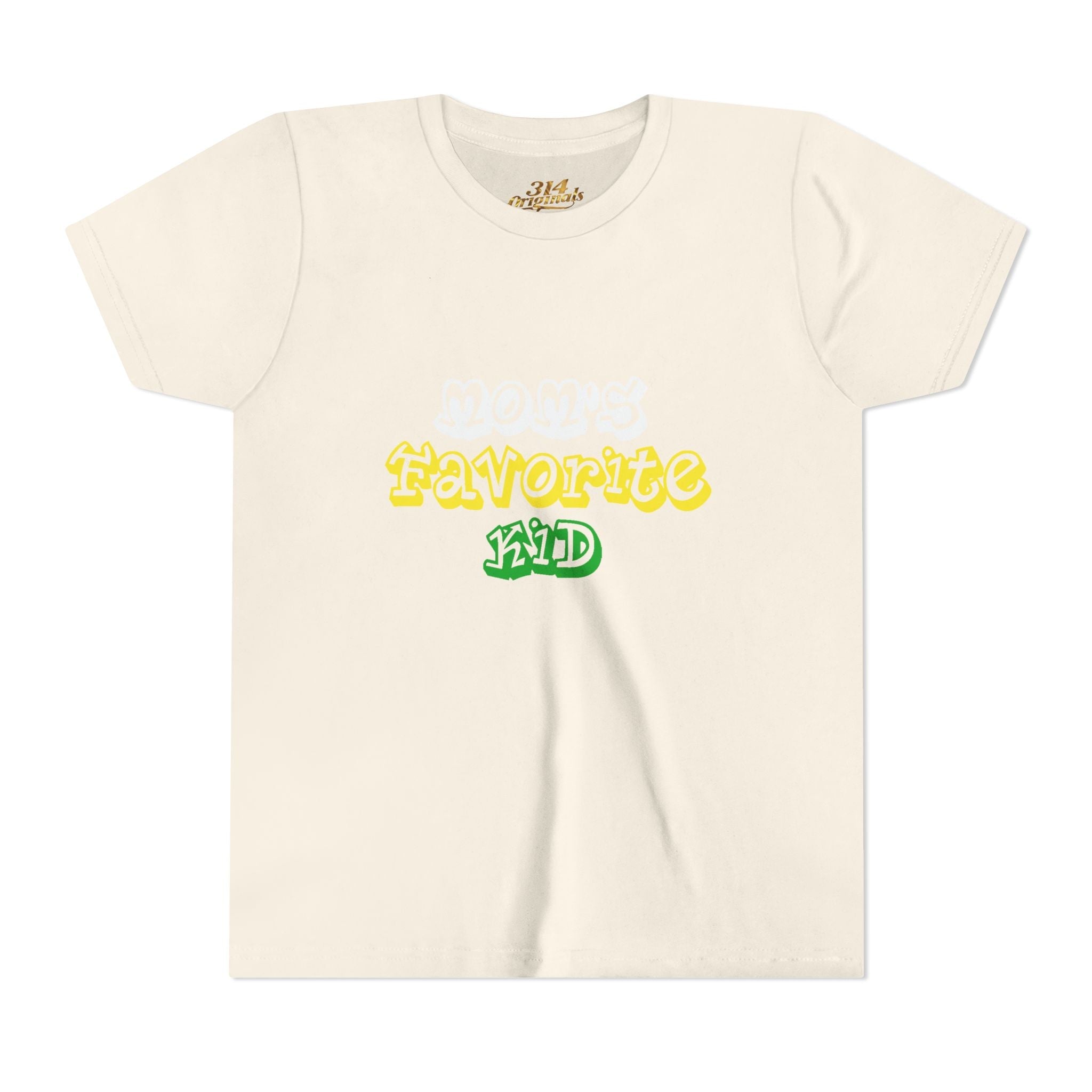 Girl's "Favorite Kid" Retro Yellow & Green Graphic T-Shirt - 314 Originals