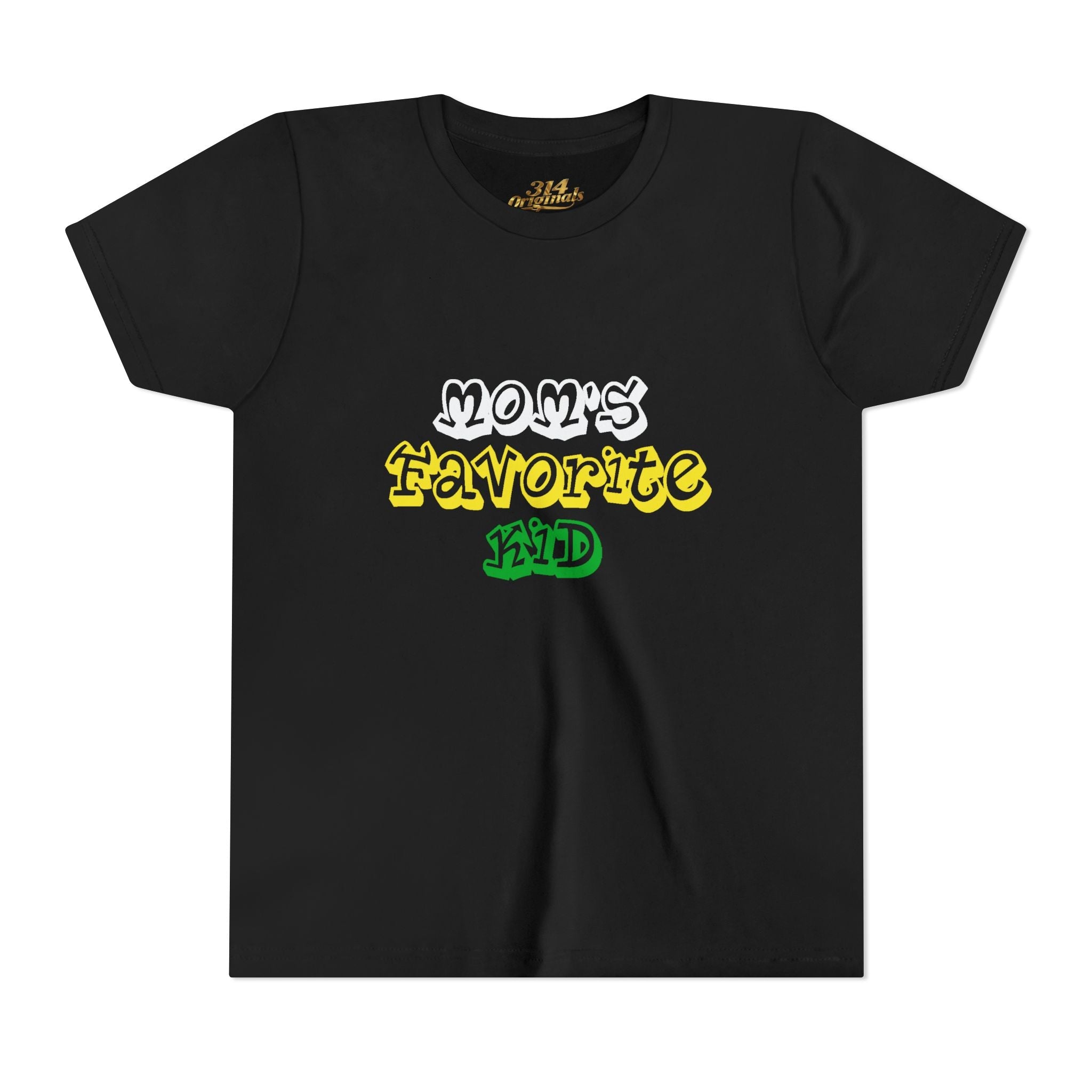 Girl's "Favorite Kid" Retro Yellow & Green Graphic T-Shirt - 314 Originals