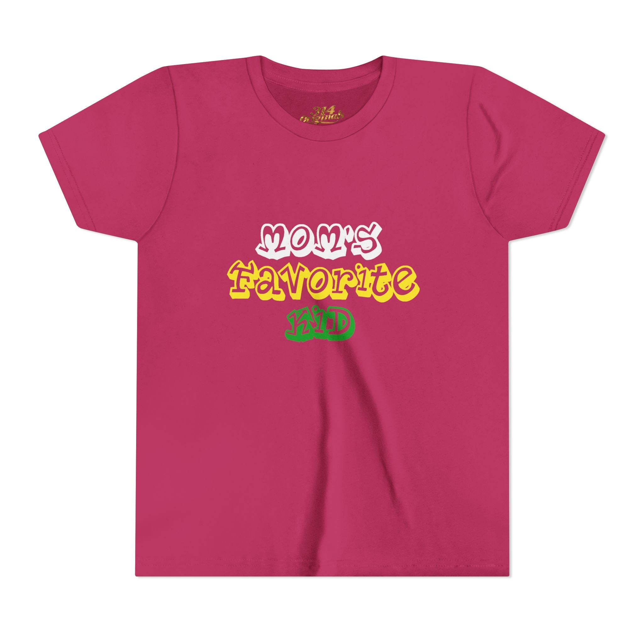 Girl's "Favorite Kid" Retro Yellow & Green Graphic T-Shirt - 314 Originals