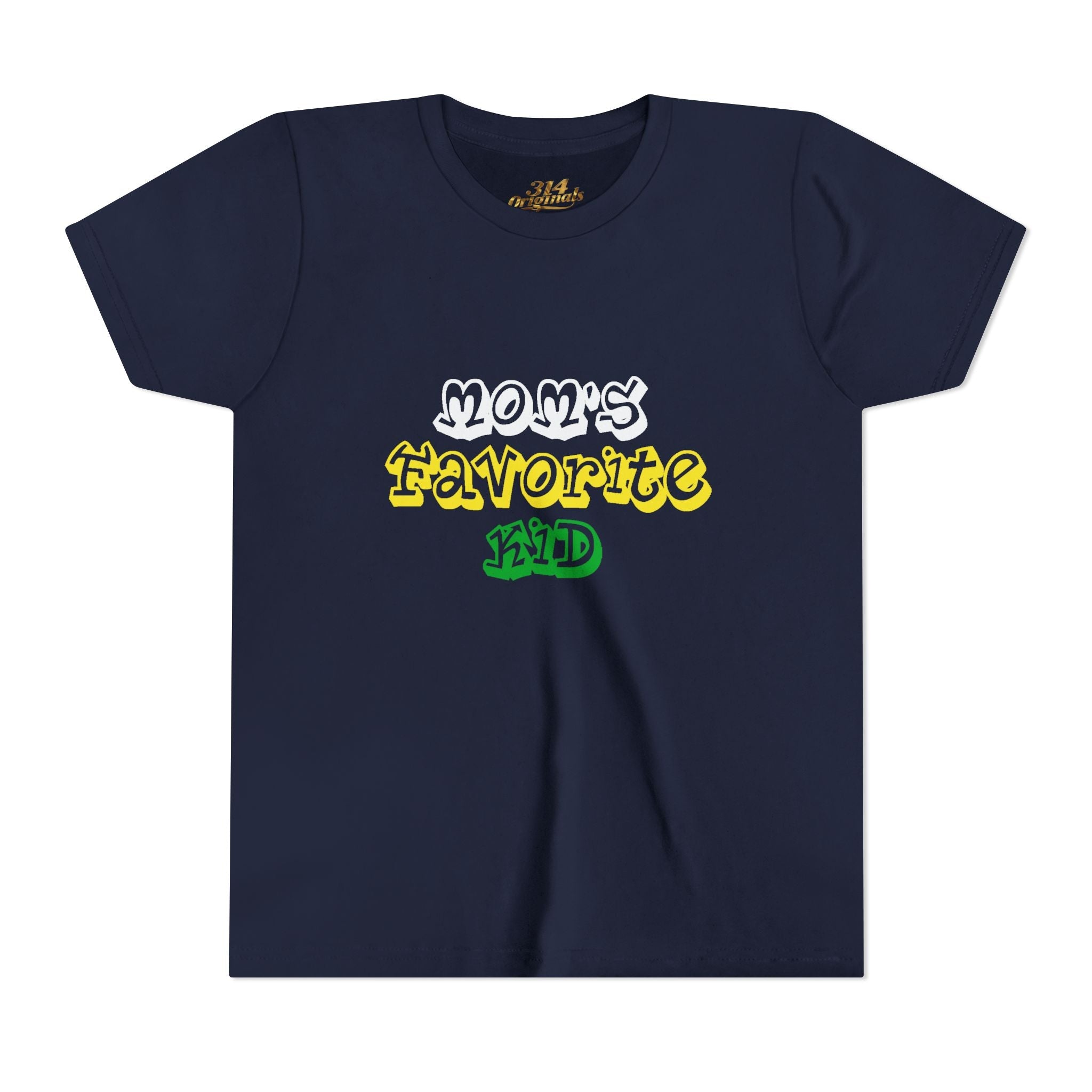 Girl's "Favorite Kid" Retro Yellow & Green Graphic T-Shirt - 314 Originals