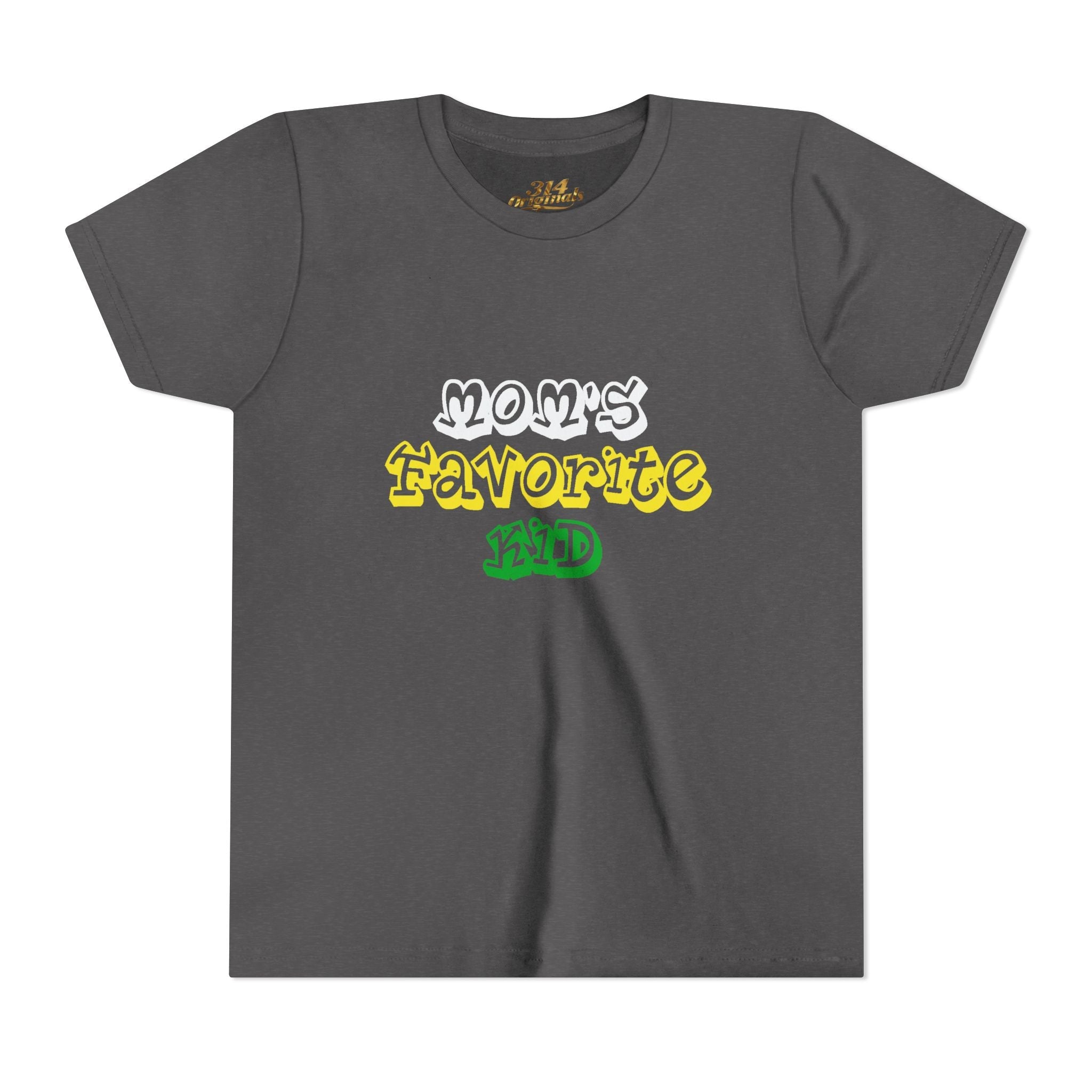 Girl's "Favorite Kid" Retro Yellow & Green Graphic T-Shirt - 314 Originals