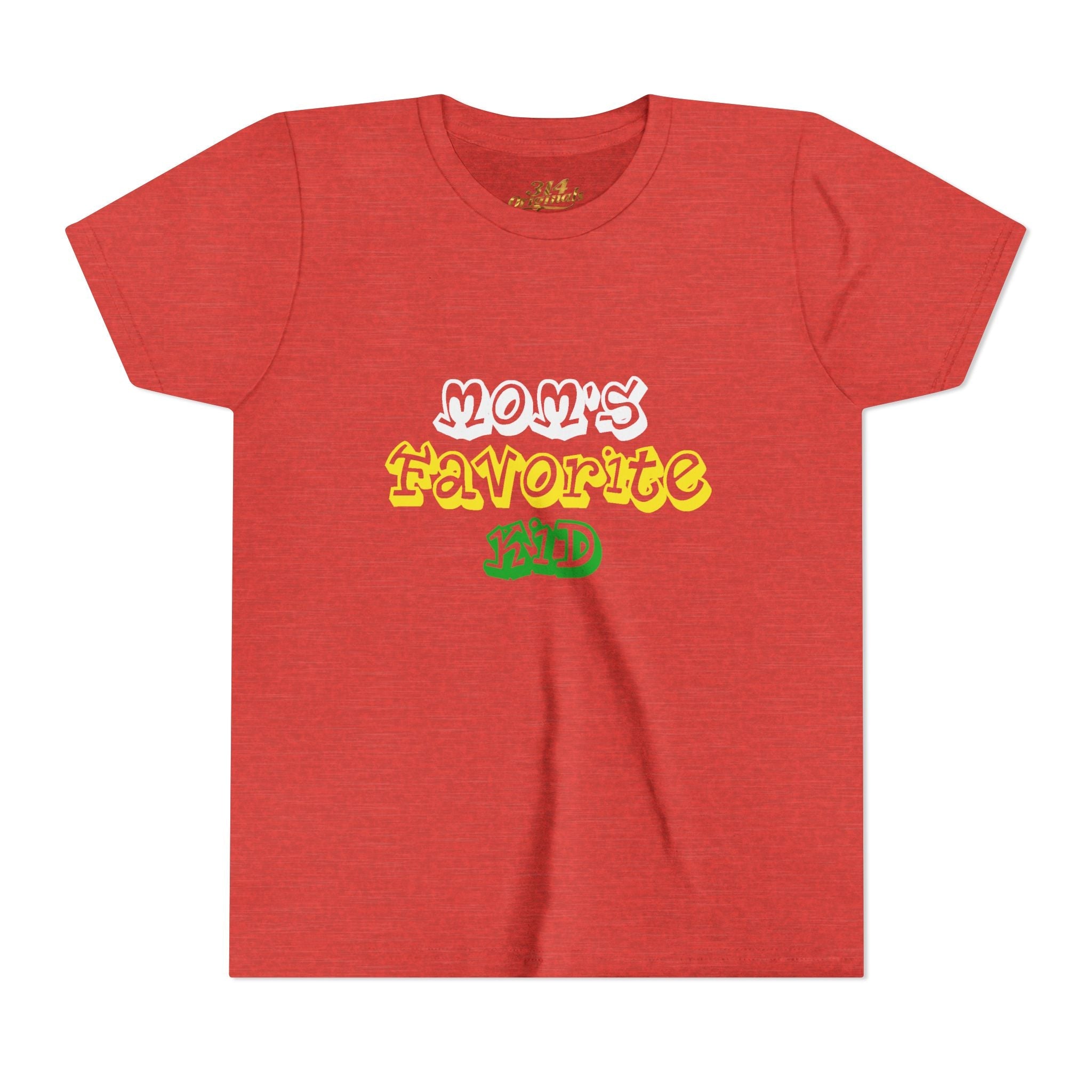 Girl's "Favorite Kid" Retro Yellow & Green Graphic T-Shirt - 314 Originals
