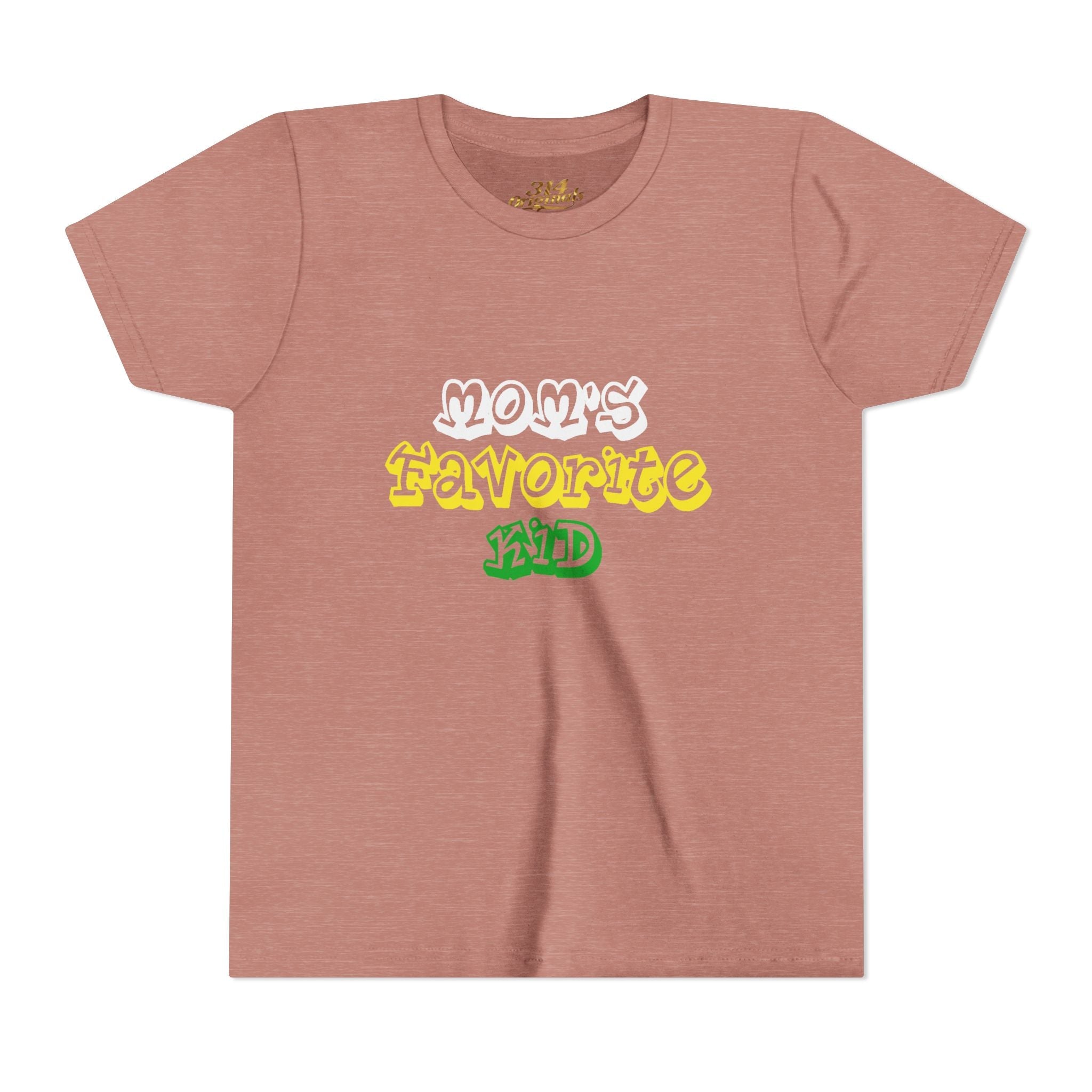 Girl's "Favorite Kid" Retro Yellow & Green Graphic T-Shirt - 314 Originals