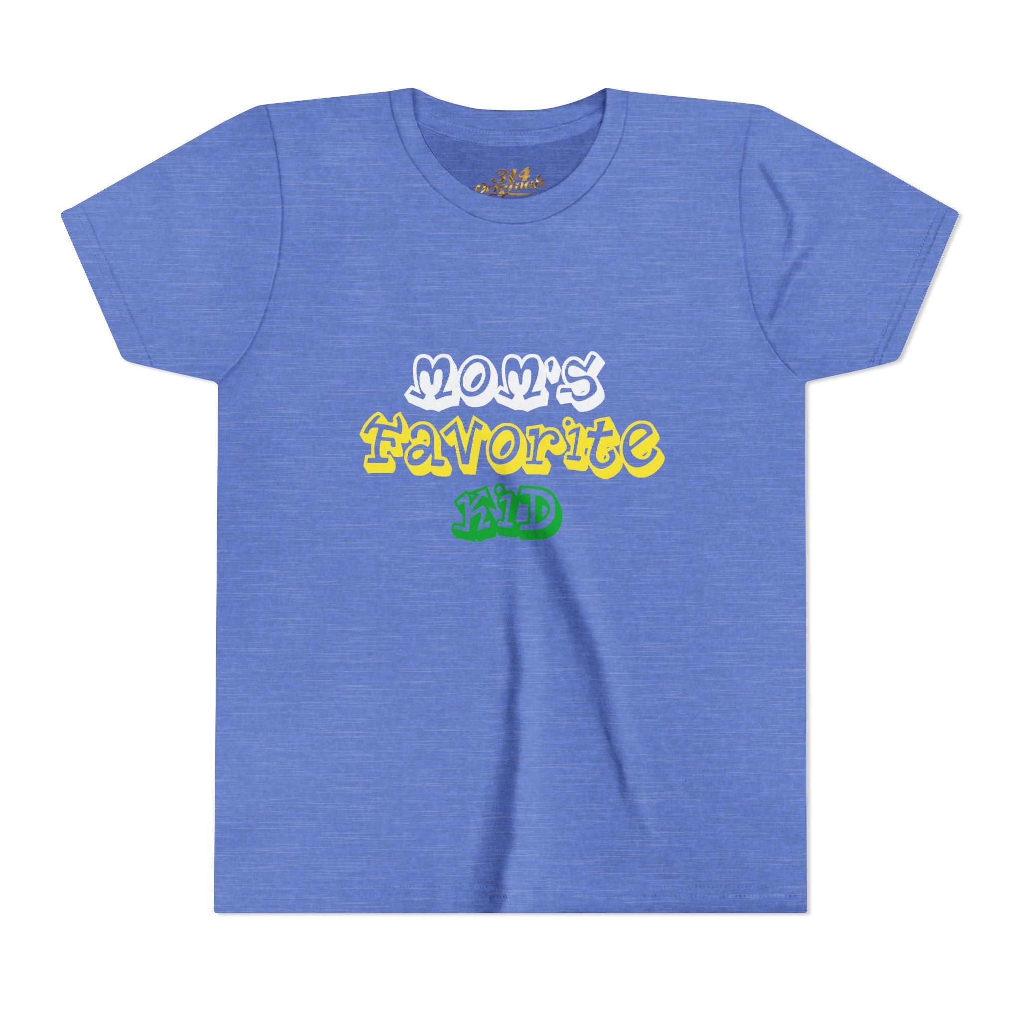 Girl's "Favorite Kid" Retro Yellow & Green Graphic T-Shirt - 314 Originals