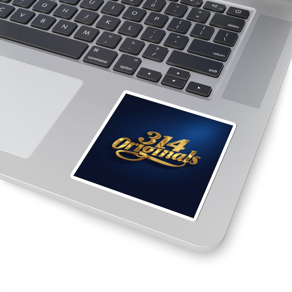 Gold Script 314 Originals Kiss-Cut Sticker — Retro Luxe Logo Sticker for Laptops & Gear - 314 Originals