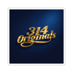 Gold Script 314 Originals Kiss-Cut Sticker — Retro Luxe Logo Sticker for Laptops & Gear - 314 Originals