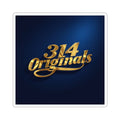 Gold Script 314 Originals Kiss-Cut Sticker — Retro Luxe Logo Sticker for Laptops & Gear - 314 Originals