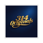 Gold Script 314 Originals Kiss-Cut Sticker — Retro Luxe Logo Sticker for Laptops & Gear - 314 Originals
