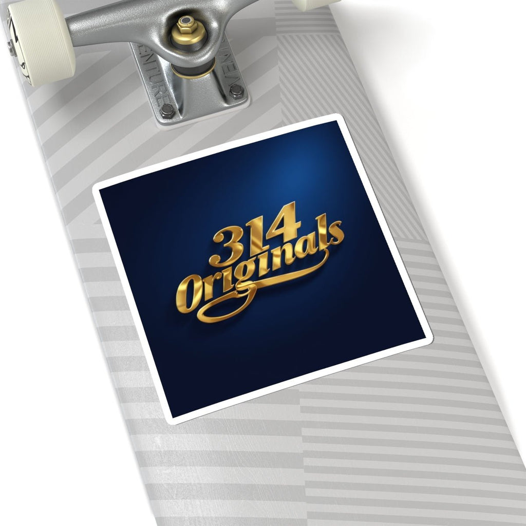 Gold Script 314 Originals Kiss-Cut Sticker — Retro Luxe Logo Sticker for Laptops & Gear - 314 Originals