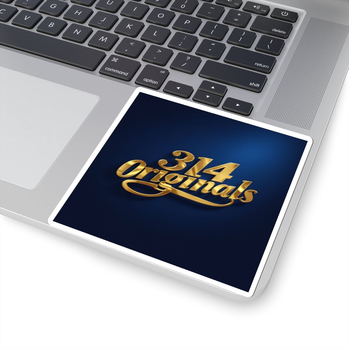Gold Script 314 Originals Kiss-Cut Sticker — Retro Luxe Logo Sticker for Laptops & Gear - 314 Originals