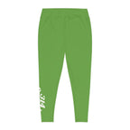 Green Plus Size Leggings — Subtle Side Script Graphic, Comfortable Everyday Activewear - 314 Originals