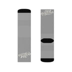 Grey Sublimation Socks with '314 Originals' Script — Athletic Crew Socks - 314 Originals