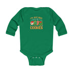 "I'm Just Here for the Cookies" Christmas Cookie Cute Infant Long Sleeve Onesie - 314 Originals