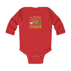 "I'm Just Here for the Cookies" Christmas Cookie Cute Infant Long Sleeve Onesie - 314 Originals