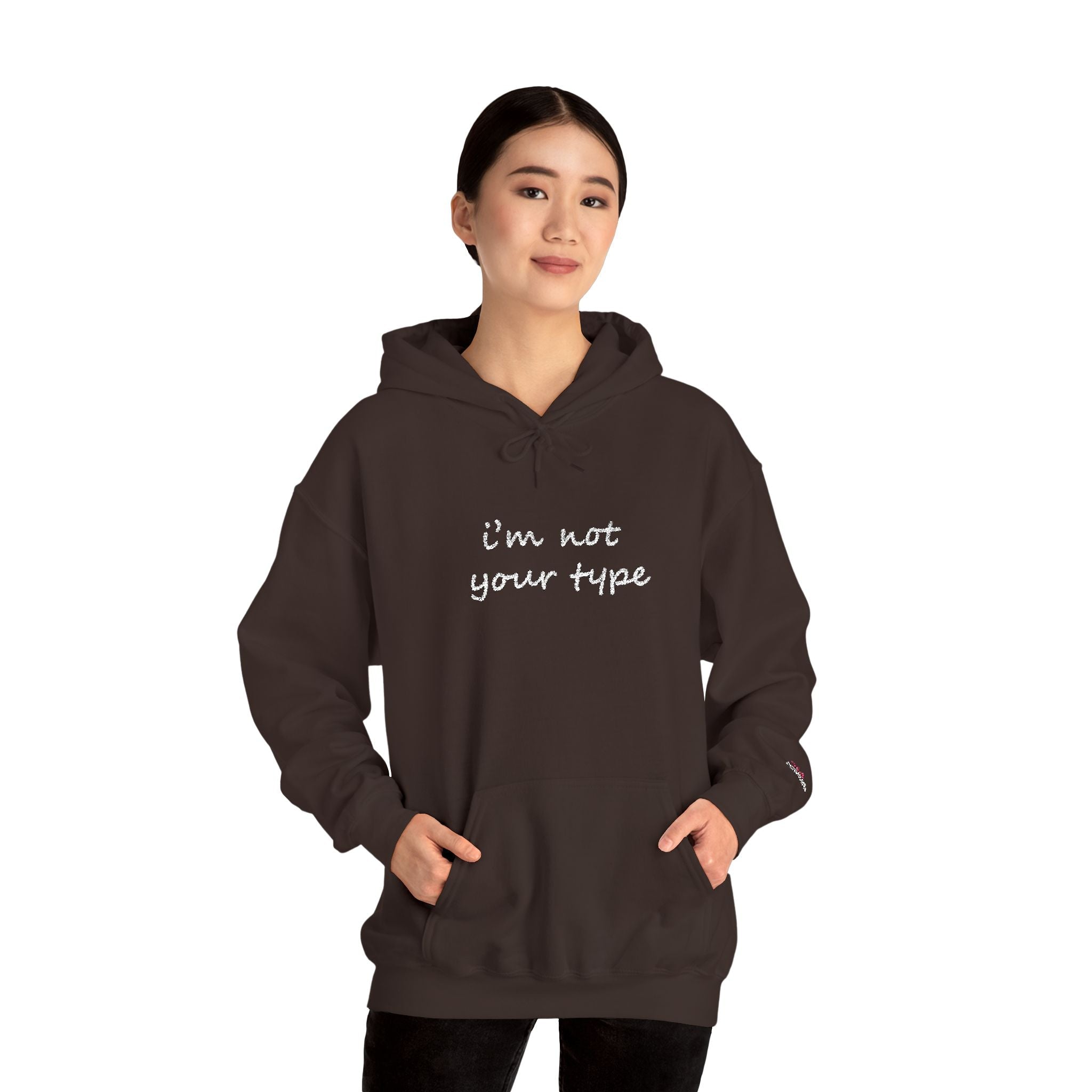 I'm Not Your Type Hoodie - Cute Script Graphic Pullover - 314 Originals