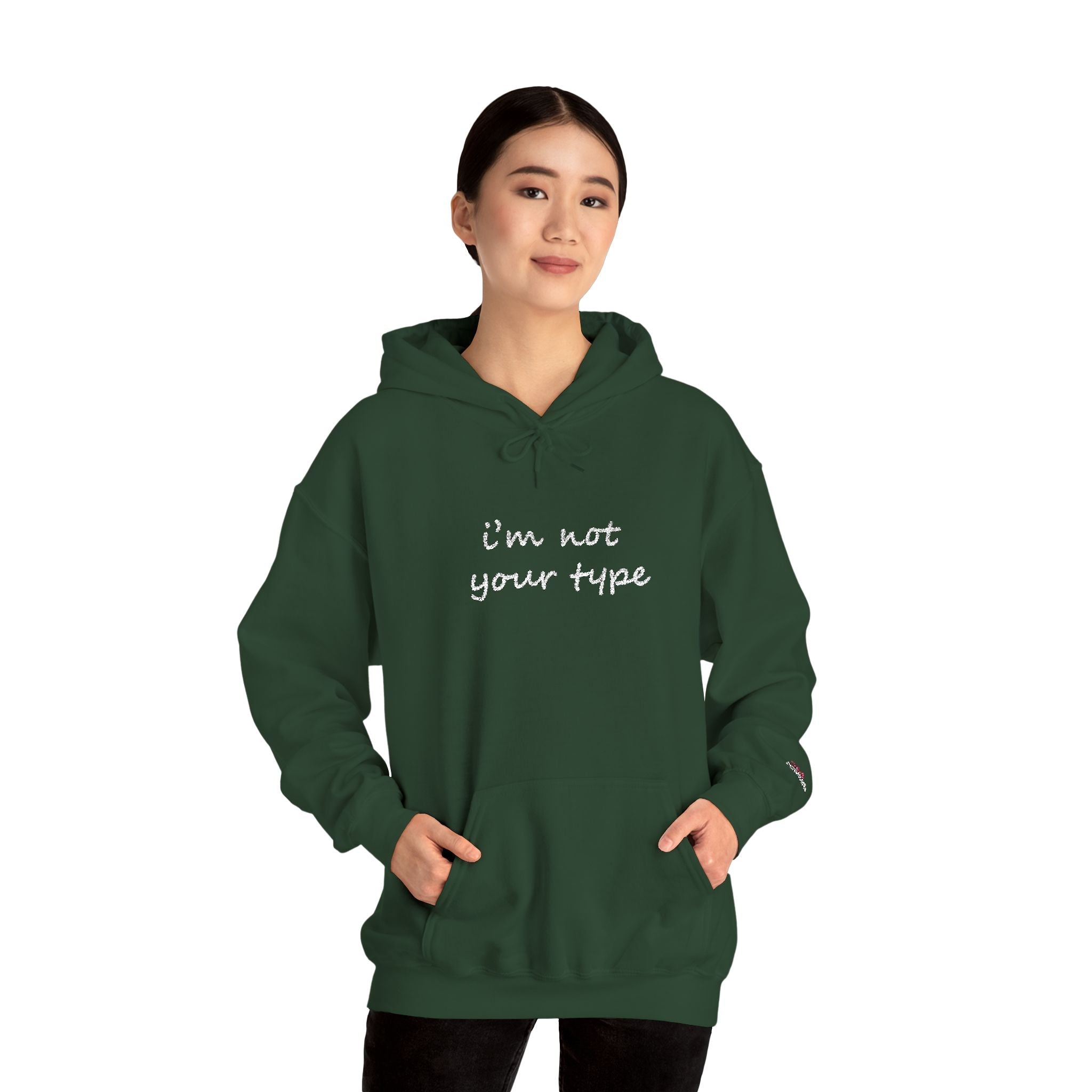 I'm Not Your Type Hoodie - Cute Script Graphic Pullover - 314 Originals