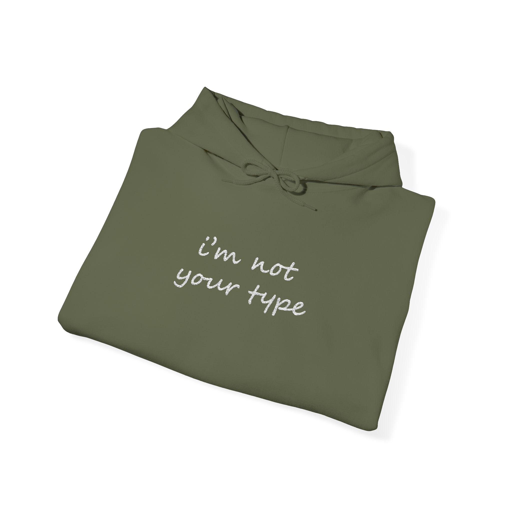I'm Not Your Type Hoodie - Cute Script Graphic Pullover - 314 Originals