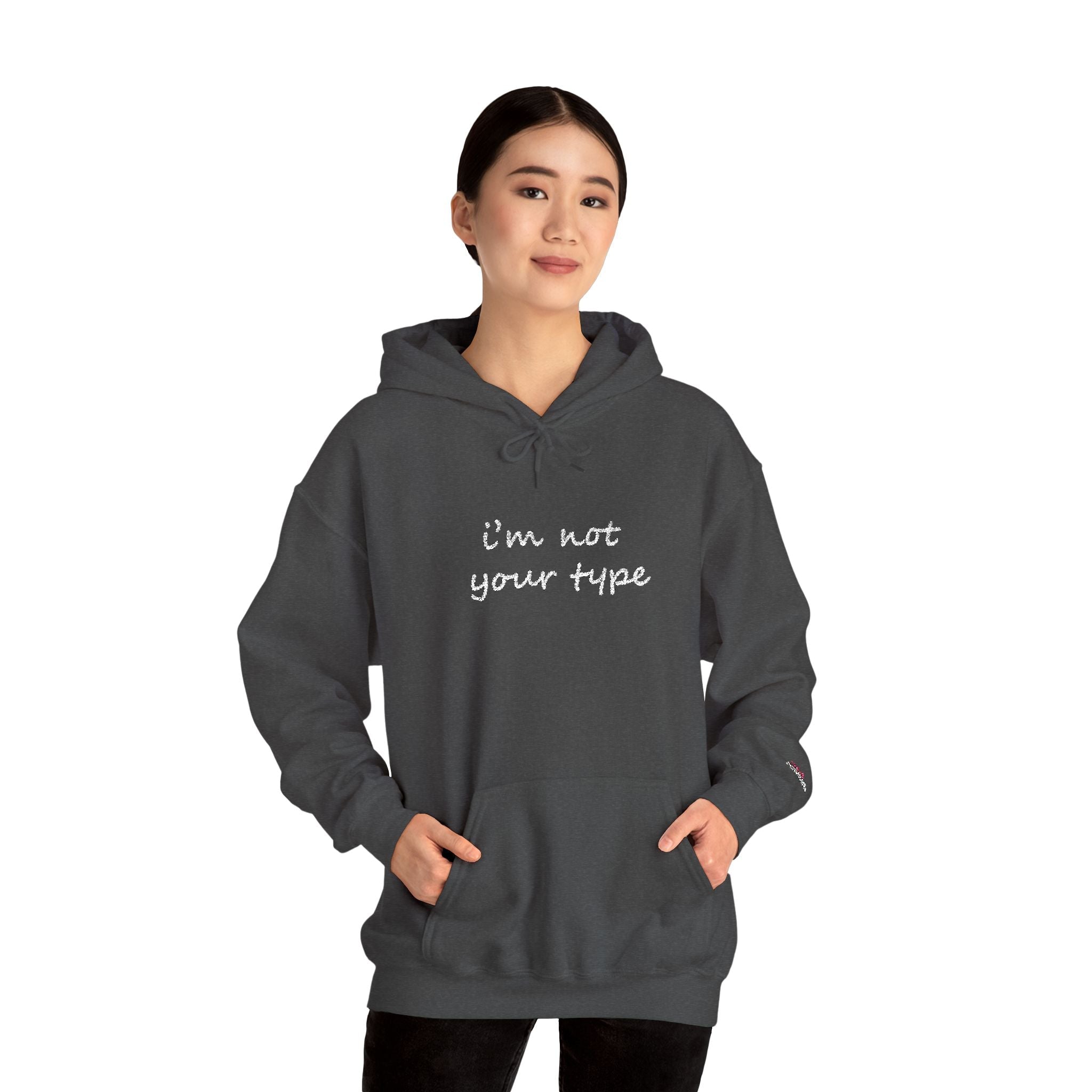 I'm Not Your Type Hoodie - Cute Script Graphic Pullover - 314 Originals