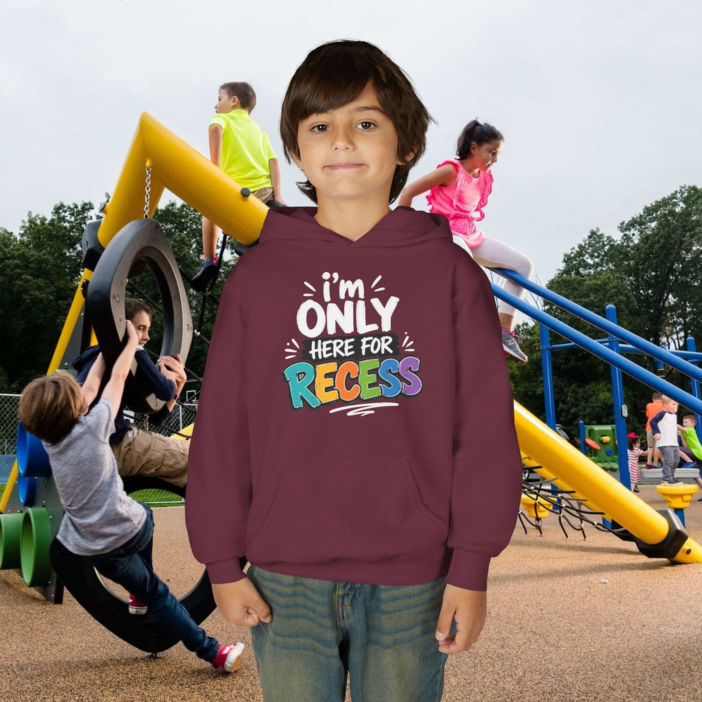 "I'm Only Here for Recess" Dark Colorful Kids Pullover - 314 Originals