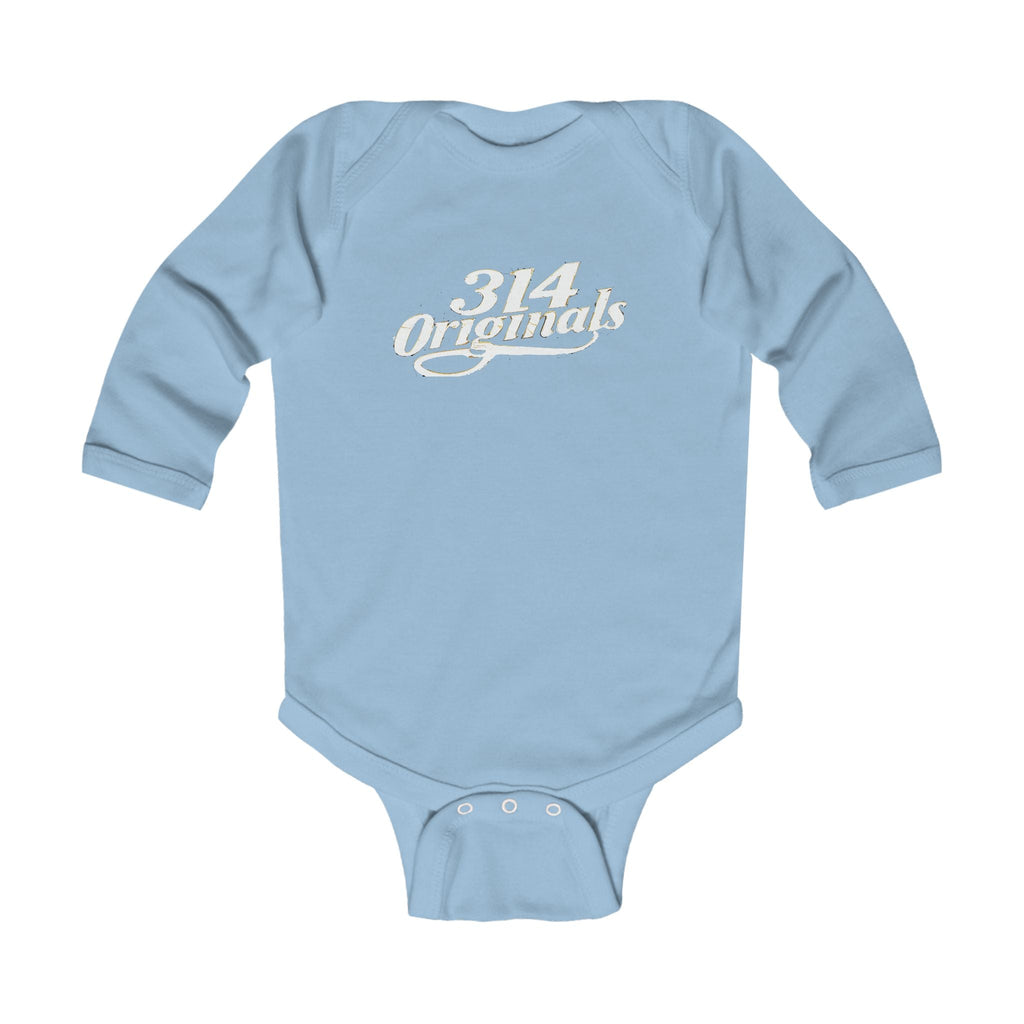 Infant Bodysuit — '314 Originals' Long Sleeve Baby Onesie (Grey) - 314 Originals