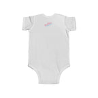 Infant Bodysuit - "Eat. Sleep. Poop. Repeat." Cute Baby Onesie (Pink & Blue Text) - 314 Originals