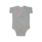 Infant Bodysuit - "Eat. Sleep. Poop. Repeat." Cute Baby Onesie (Pink & Blue Text) - 314 Originals