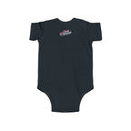 Infant Bodysuit - "Eat. Sleep. Poop. Repeat." Cute Baby Onesie (Pink & Blue Text) - 314 Originals