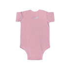 Infant Bodysuit - "Eat. Sleep. Poop. Repeat." Cute Baby Onesie (Pink & Blue Text) - 314 Originals