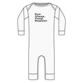 Infant Bodysuit "Eat. Sleep. Poop. Repeat." — Long-Leg Rib Baby Romper - 314 Originals