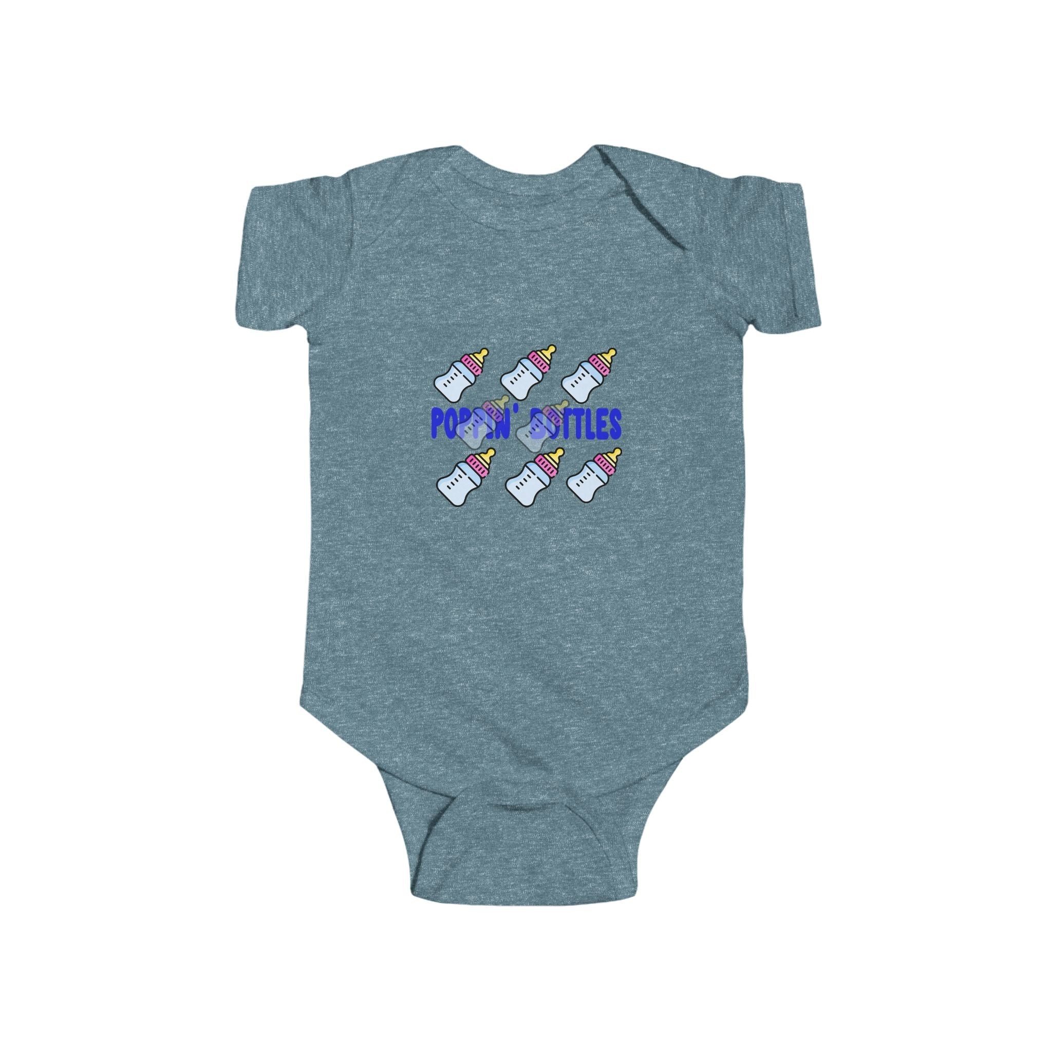 Infant Bodysuit — "Poppin' Bottles" Cute Baby Bottle Graphic Onesie - 314 Originals