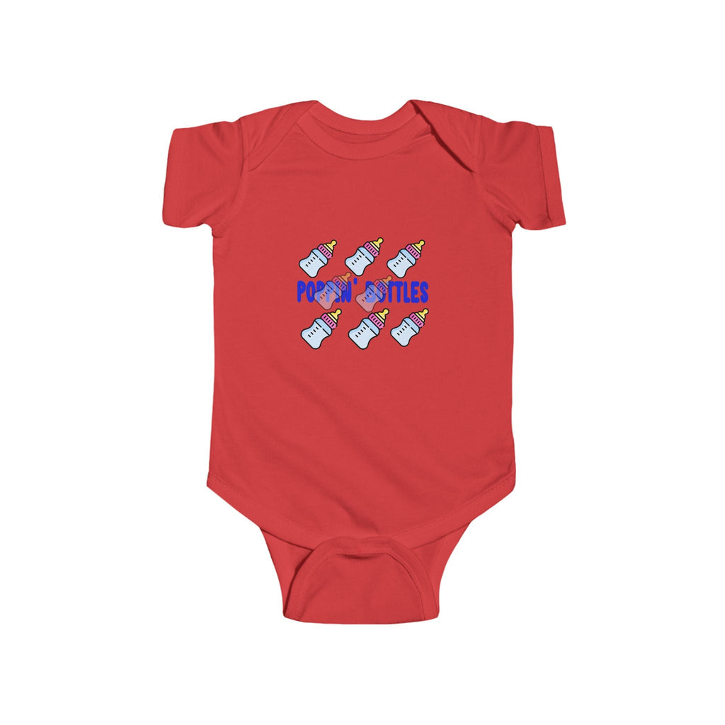 Infant Bodysuit — "Poppin' Bottles" Cute Baby Bottle Graphic Onesie - 314 Originals