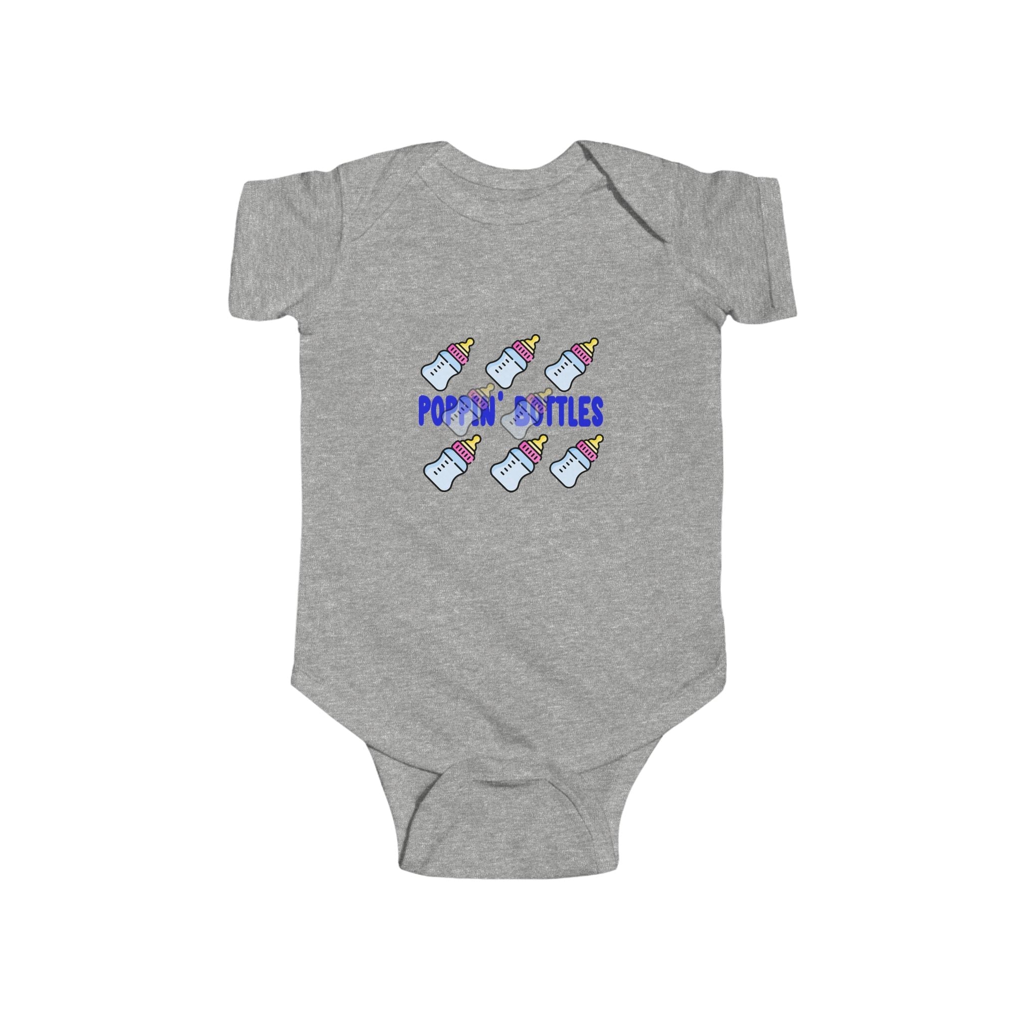 Infant Bodysuit — "Poppin' Bottles" Cute Baby Bottle Graphic Onesie - 314 Originals