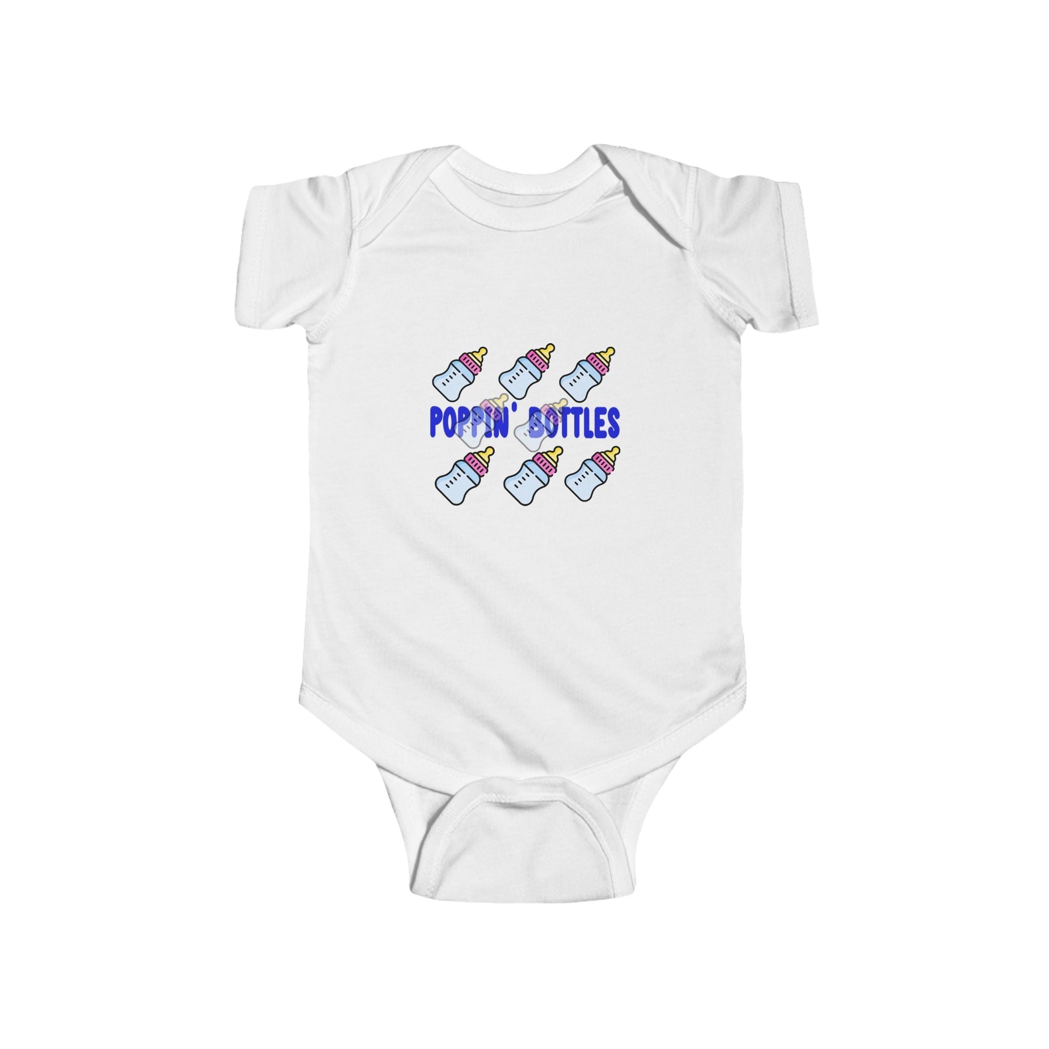 Infant Bodysuit — "Poppin' Bottles" Cute Baby Bottle Graphic Onesie - 314 Originals