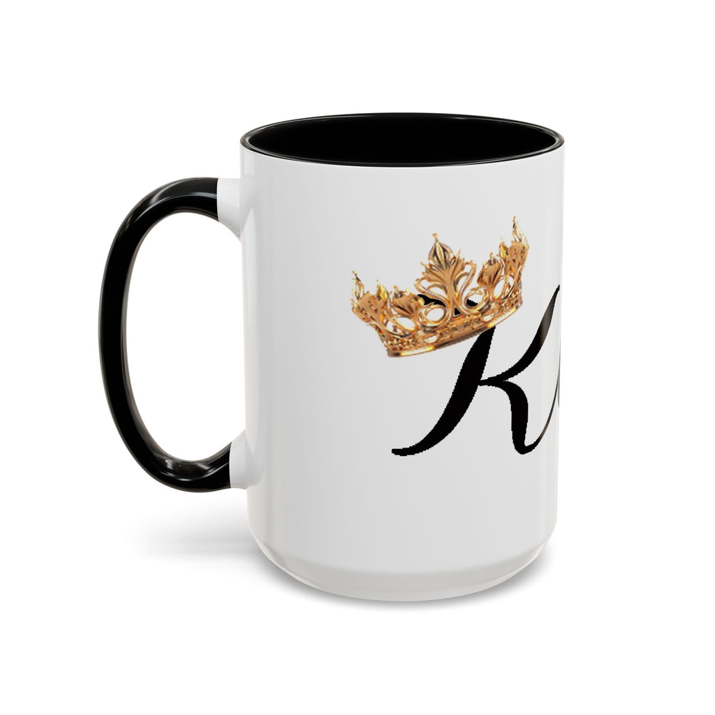King Script Accent Coffee Mug — Crowned 'King' Ceramic Coffee Cup (11/15oz) - 314 Originals