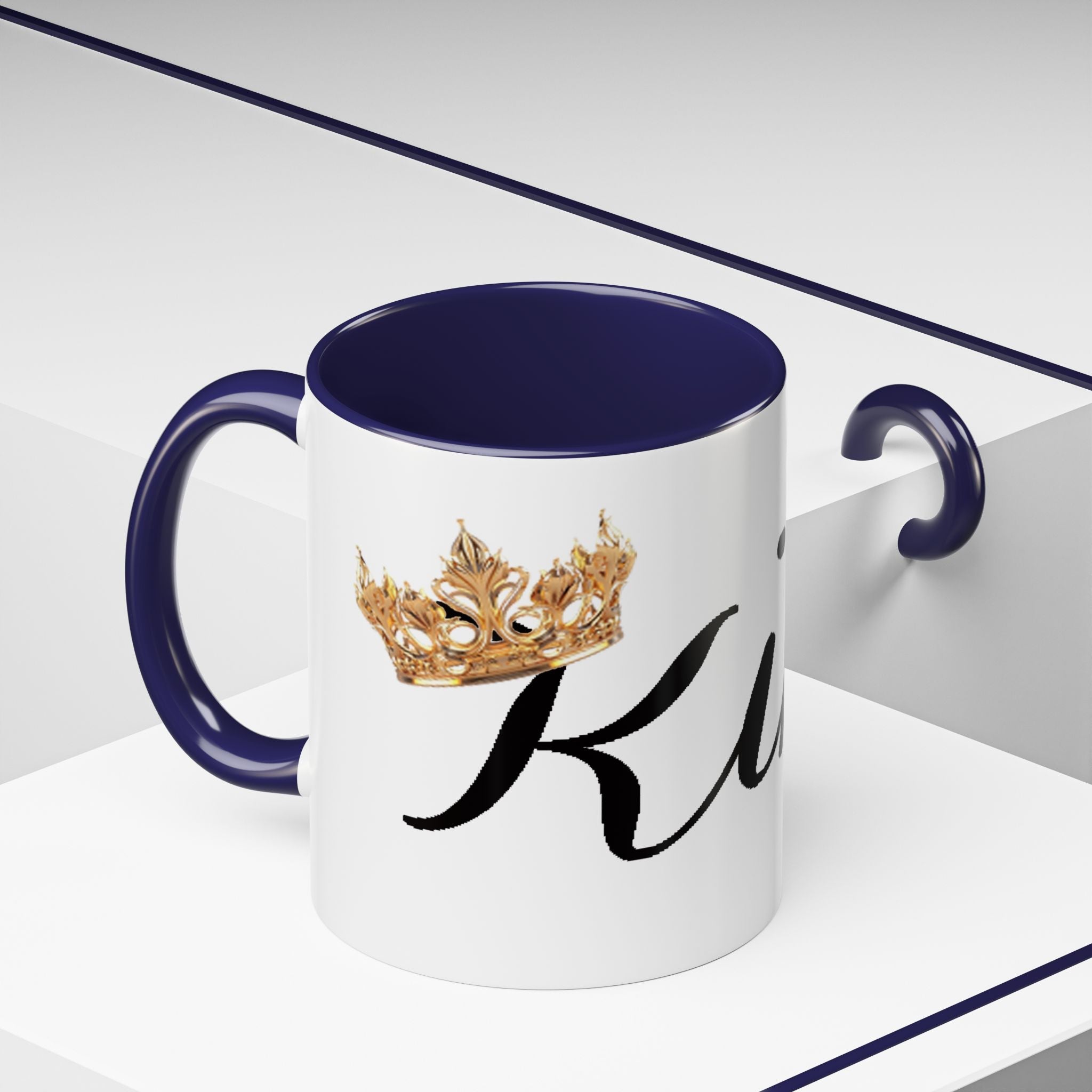 King Script Accent Coffee Mug — Crowned 'King' Ceramic Coffee Cup (11/15oz) - 314 Originals