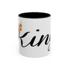 King Script Accent Coffee Mug — Crowned 'King' Ceramic Coffee Cup (11/15oz) - 314 Originals