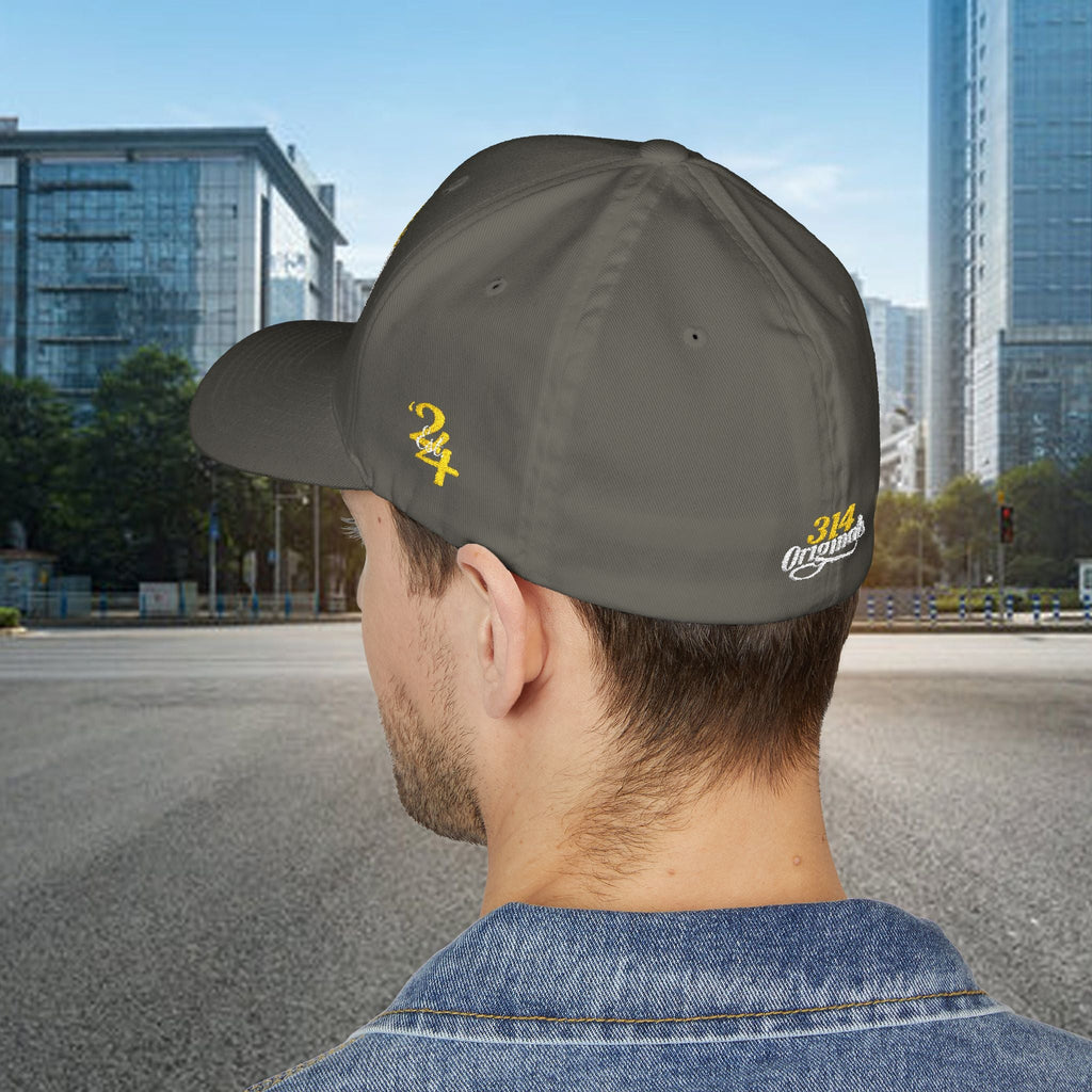 King's Gear Embroidered Crown Script Cap — 314 Original Closed-Back Structured Hat - 314 Originals