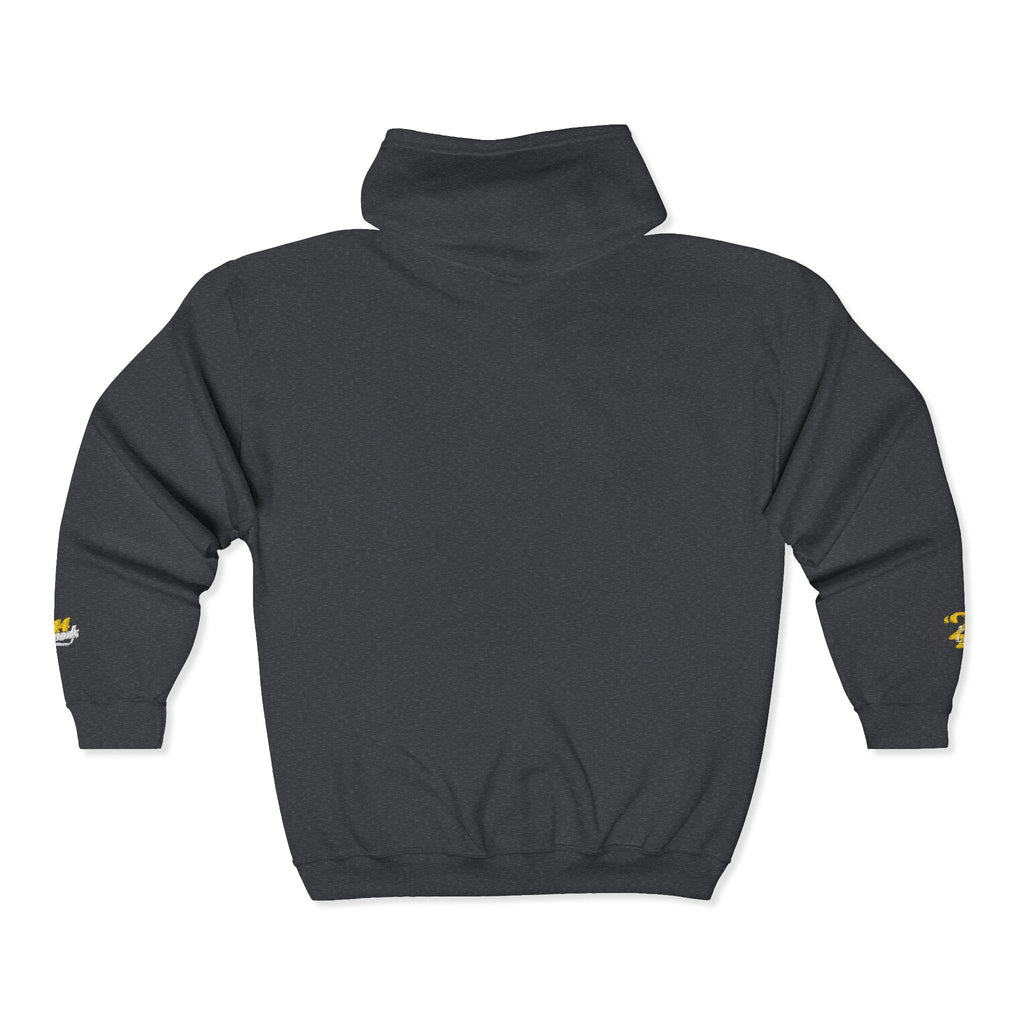 King's Gear Zip Hoodie — Full‑Zip with Gold Crown Emblem - 314 Originals