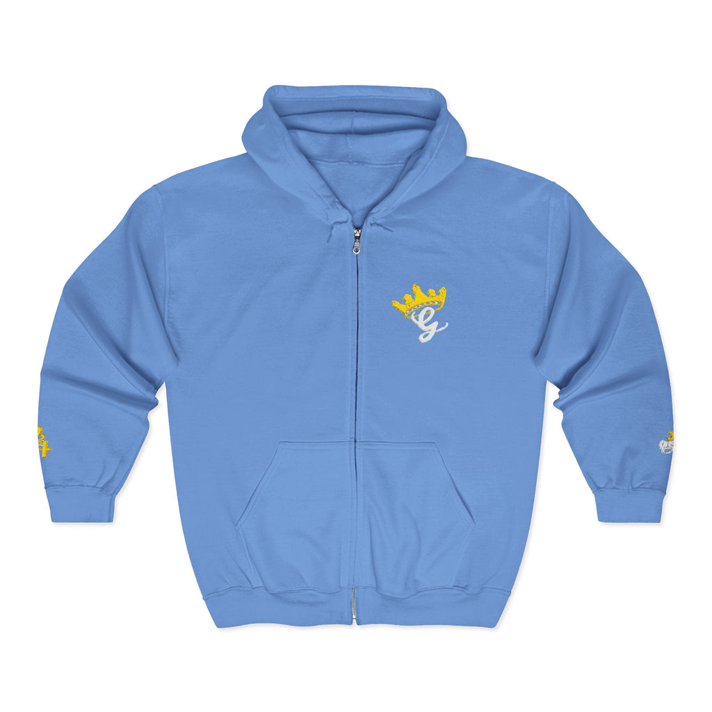 King's Gear Zip Hoodie — Full‑Zip with Gold Crown Emblem - 314 Originals