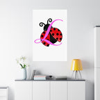 Ladybug Initial “L” Matte Poster — Cute Nursery Wall Art for Girls - 314 Originals