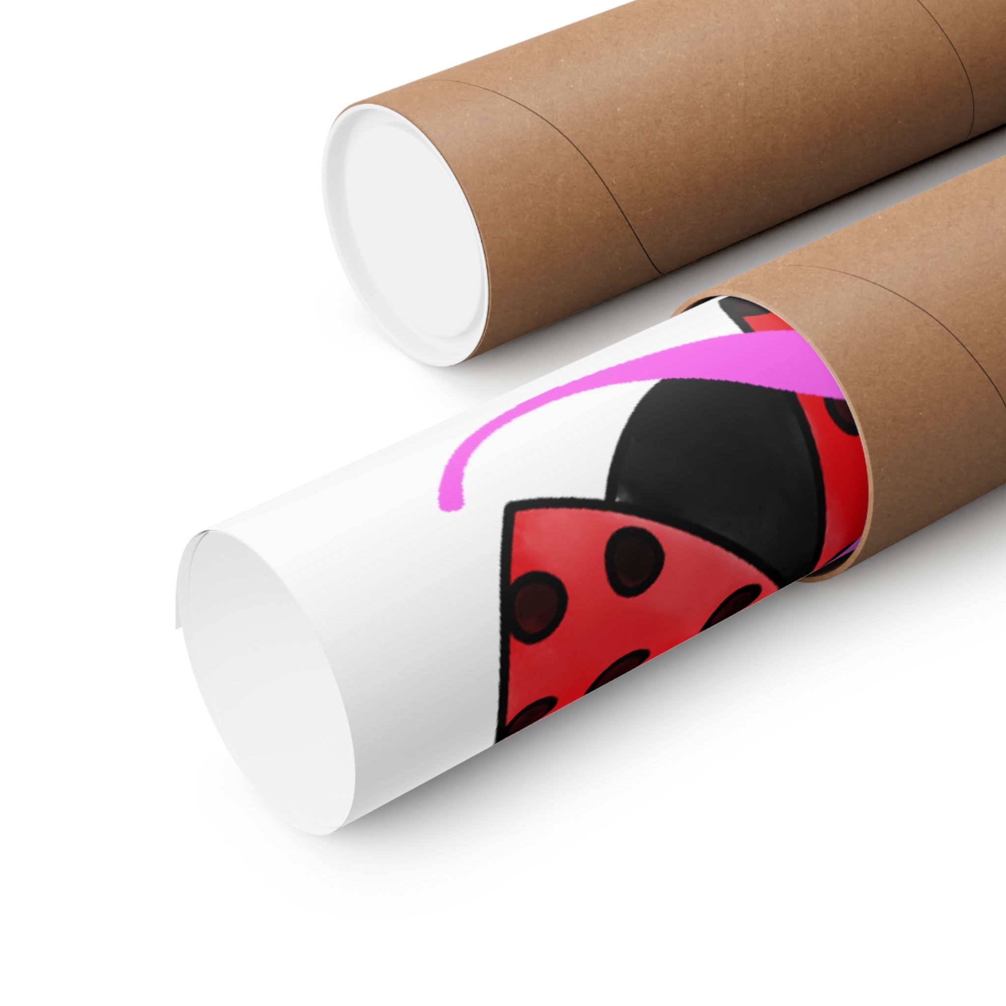 Ladybug Initial “L” Matte Poster — Cute Nursery Wall Art for Girls - 314 Originals