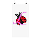 Ladybug Initial “L” Matte Poster — Cute Nursery Wall Art for Girls - 314 Originals