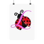 Ladybug Initial “L” Matte Poster — Cute Nursery Wall Art for Girls - 314 Originals