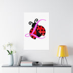Ladybug Initial “L” Matte Poster — Cute Nursery Wall Art for Girls - 314 Originals