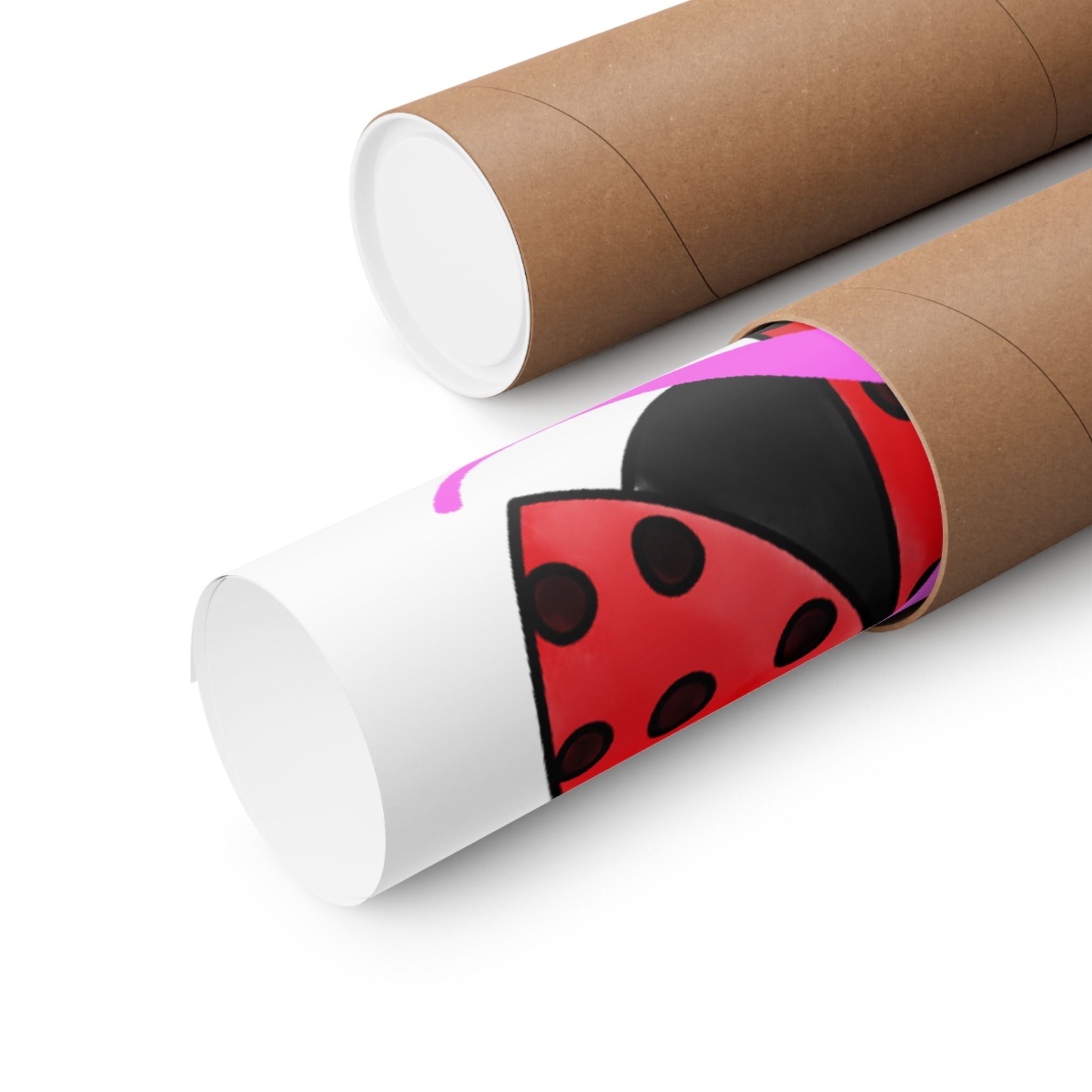 Ladybug Initial “L” Matte Poster — Cute Nursery Wall Art for Girls - 314 Originals