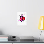 Ladybug Initial “L” Matte Poster — Cute Nursery Wall Art for Girls - 314 Originals